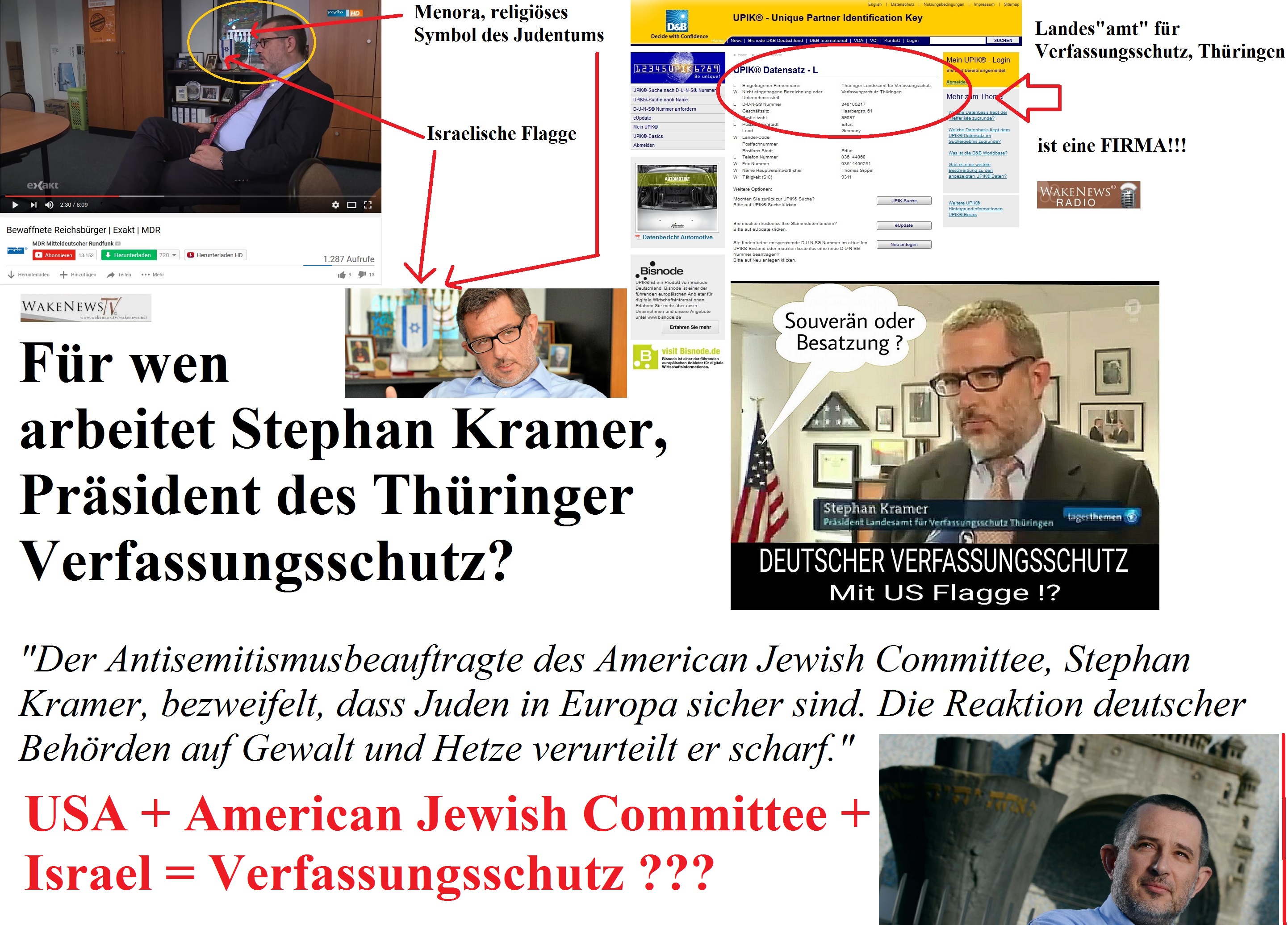 Fï¿½r wen arbeitet Stephan Kramer, Prï¿½sident des Thï¿½ringer Verfassungsschutz