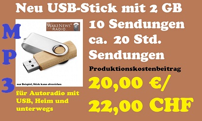 Neu USB-Stick 10 Sendungen, 20 Std vsm1