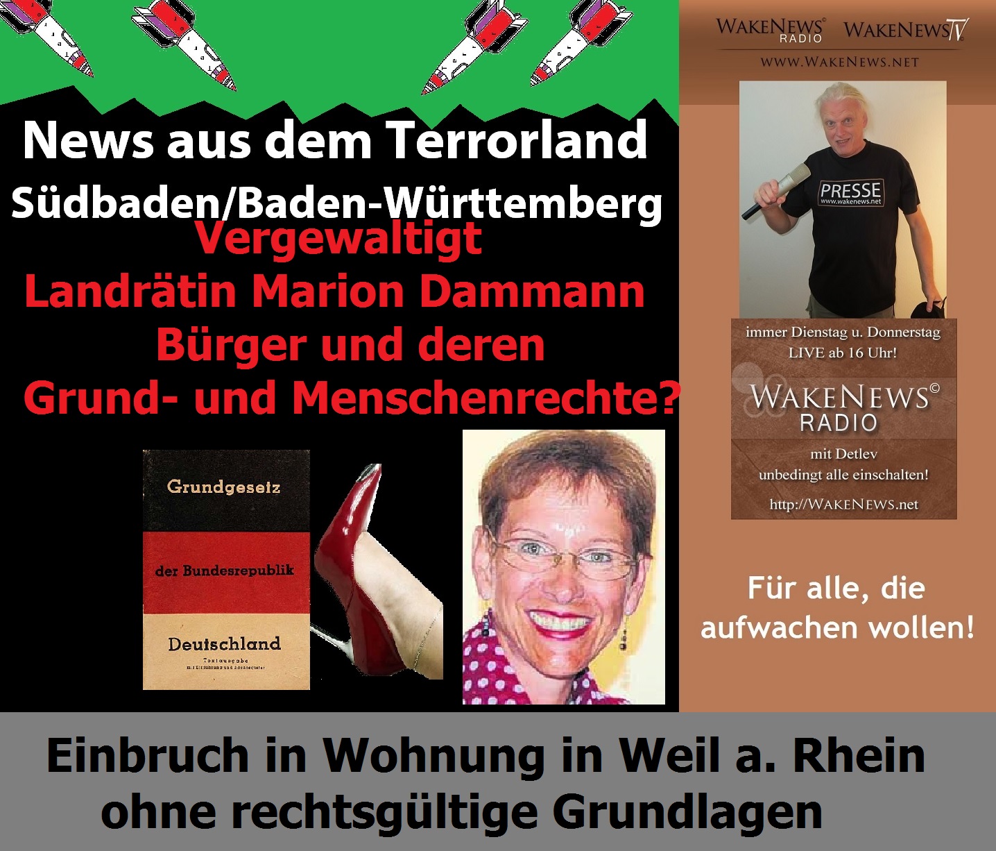 News aus dem Terrorland Sdbaden, Baden-Wrttemberg Landrtin Marion Dammann vergewaltigt Grundrechte
