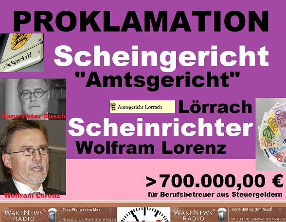 Scheingericht Lrrach - Scheinrichter Wolfram Lorenz sm