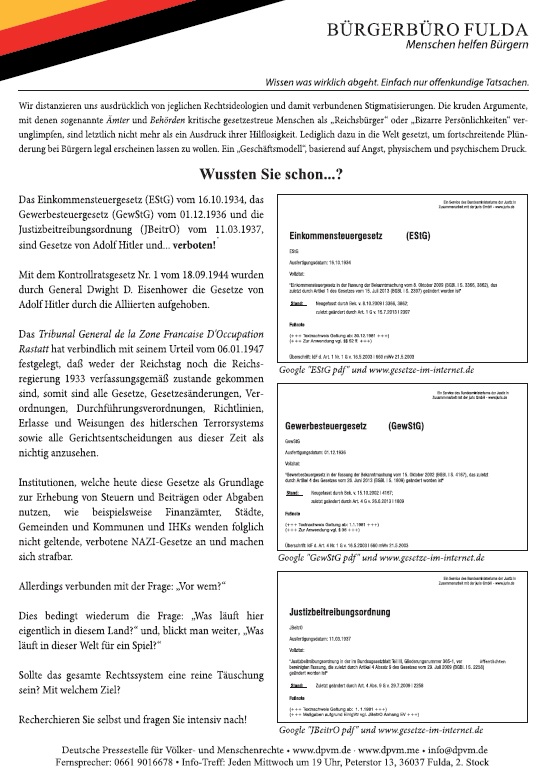 Steuern in der BRid DPVM-Flugblatt Seite 1