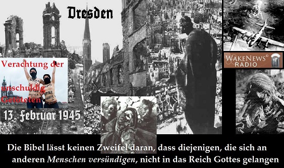 Verachtung der unschuldig Getteten in Dresden sm