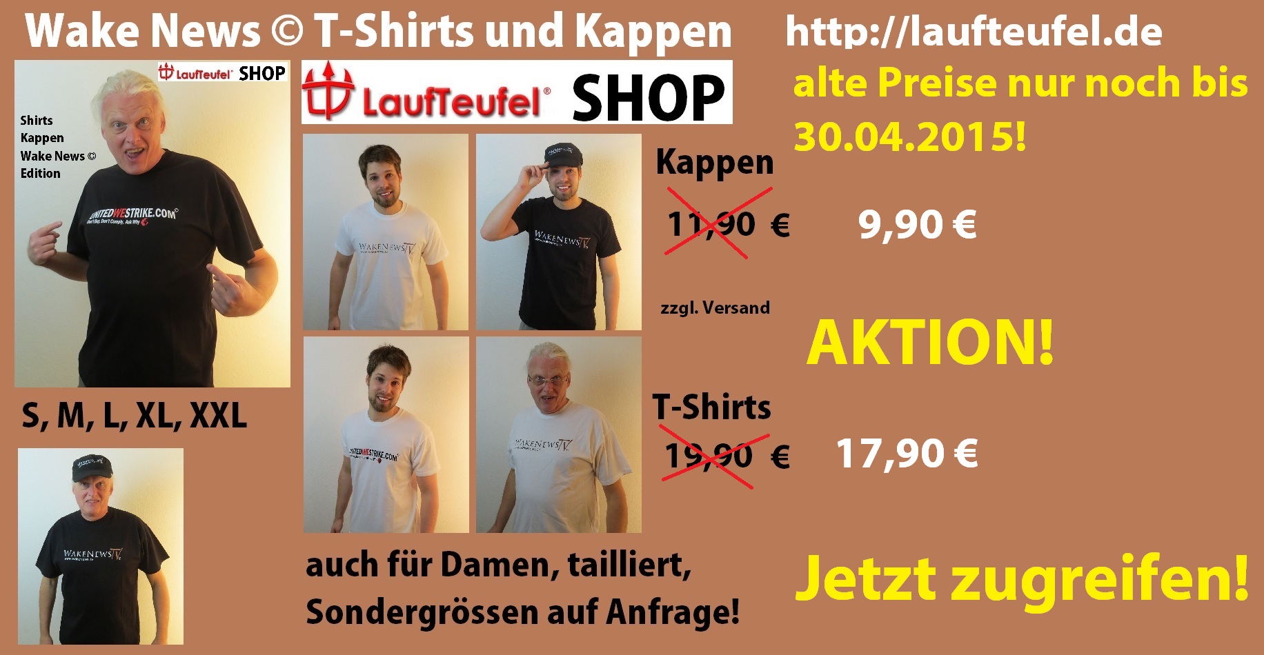 WN Shirts + Kappen neue Preise Aktion 30.04.2015